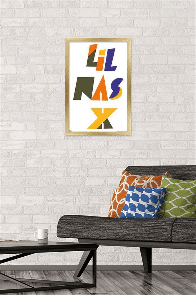 Lil Nas - Logo Wall Poster, 14.725" x 22.375", Framed