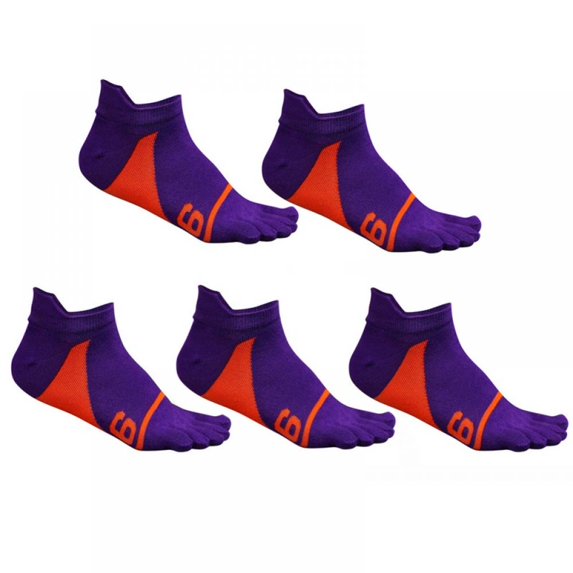 Men's Cotton Toe Socks Five Finger Socks No Show Crew Athletic Socks for Running 5 Pairs