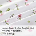 thumbnail image 5 of Viviland Floral King Sheets, Soft Breathable Microfiber Printed Bed Sheet Set, Deep Pocket Non-Slip Fitted Sheet Included, Flower Leaf Pattern, 5 of 7
