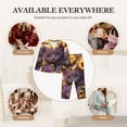 thumbnail image 7 of Picia Sunshine Cute Cat Sunflower Pattern Women’s Long-Sleeve Sleepwear Set - Soft 2-Piece Loungewear with Pockets, Comfy PJs for Relaxing Nights-Large, 7 of 7
