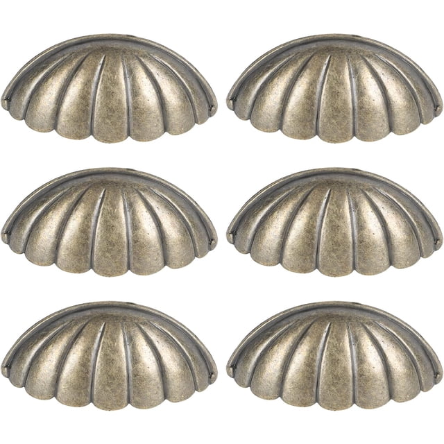 6 pomos de conchas marinas para puerta náutica, tiradores vintage para cajones y armarios, pomos para cajones de mar, tiradores para muebles