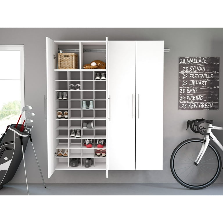 Prepac HangUps Shoe Storage Cabinet White Size 30 inch x 72 inch x 16 inch