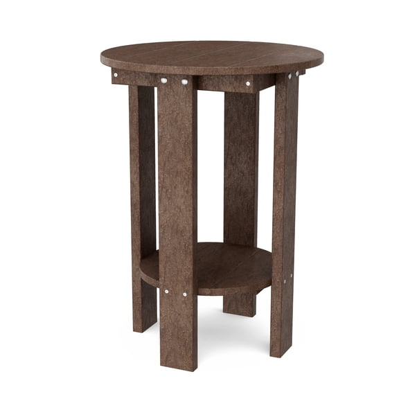 Wildridge Heritage Balcony Table, Tudor Brown - Outdoor Weather Resistant Recycled Plastic Furniture for Patio