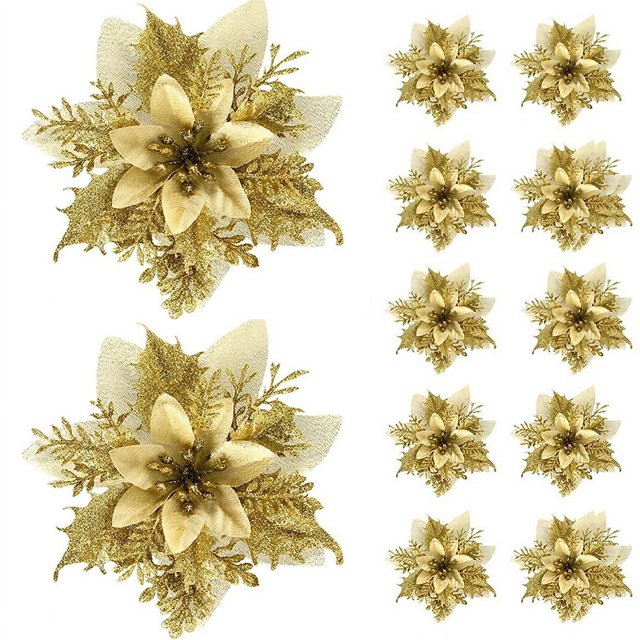 50/5 piezas de 14 cm con purpurina artificial para Navidad, adornos para árbol de Navidad, decoraciones navideñas para el hogar, regalo de Año Nuevo, Navidad