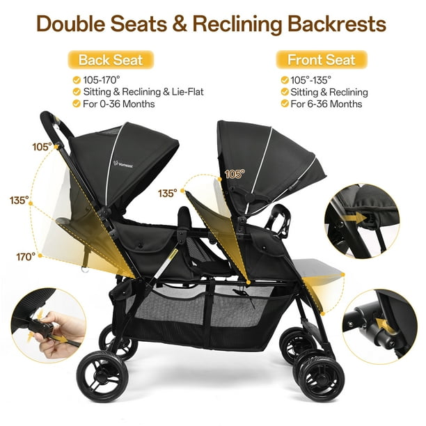 uppababy vista canada V3 Stroller At Active Baby Store Colour:Stout White/Black while reflective trims on Jetsetter Compact Stroller Graco 2500yd
