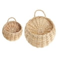 thumbnail image 5 of MLINS  2 PCS Wicker Wall Basket with Artificial Plant Flower Decoration Pot, 5 of 8