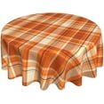 thumbnail image 1 of Fall Tablecloth 70 Inch Round Autumn Thanksgiving Plaid Table Cloth Dust-Proof Wrinkle Resistant Rustic Tablecloth for Holiday Kitchen Dining Room Party Picnic Indoor Outdoor, 1 of 6