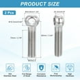 thumbnail image 2 of Uxcell 2 Pcs M20x90mm Shoulder Swing Lifting Eye Bolt, 304 Stainless Steel Metric Full Thread Fisheye Eye Slip Hole Screw Rigging Bolt Metal Fasteners Screws, Silver Tone, 2 of 7