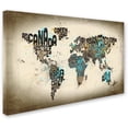 thumbnail image 2 of Trademark Fine Art "Map of the World Watercolor III" Canvas Art by Michael Tompsett, 2 of 3