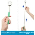 thumbnail image 5 of Sancheay Back Scratcher, Portable Extendable Back Scratching Tool with Stainless Steel Telescopic Bear Claws for Men Women Pet (Black & Green), 5 of 7