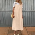thumbnail image 2 of Women Fashion Solid Adjustable Shoulder Strap Casual Long Dress, 2 of 5