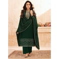 thumbnail image 4 of Party Wear Indian Designer Salwar Kameez Suits Pakistani Plazzo Pant Dress ( Green, XL - 44 ), 4 of 8
