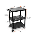 thumbnail image 5 of Tubstr Printer Cart Flat Shelf, Compact and Heavy-Duty Storage Cart - Supports up to 300 lbs - Great for Home, Office, Warehouse and More (28" x 18" / Black), 5 of 7
