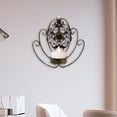 thumbnail image 1 of Iron Wall Mounted Candle Holder Candlestick Holder Home Decor Black Pattern, 1 of 5