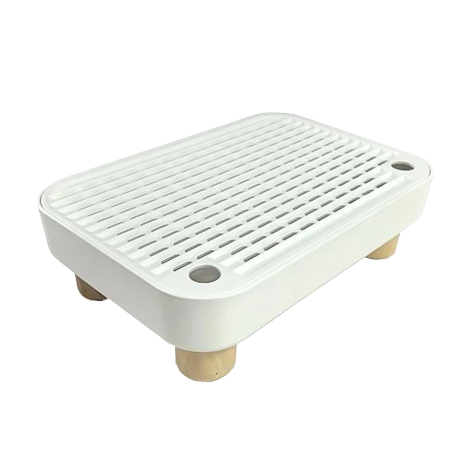 Litter Box Step Stool Cat Ramp Pellets Catcher Waterproof Plastic for Senior Cats and Kittens Smart Litter Boxes
