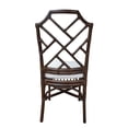 thumbnail image 3 of NPD Furniture Kara 21" Fabric and Rattan Chair in Brown (Set of 2), 3 of 10