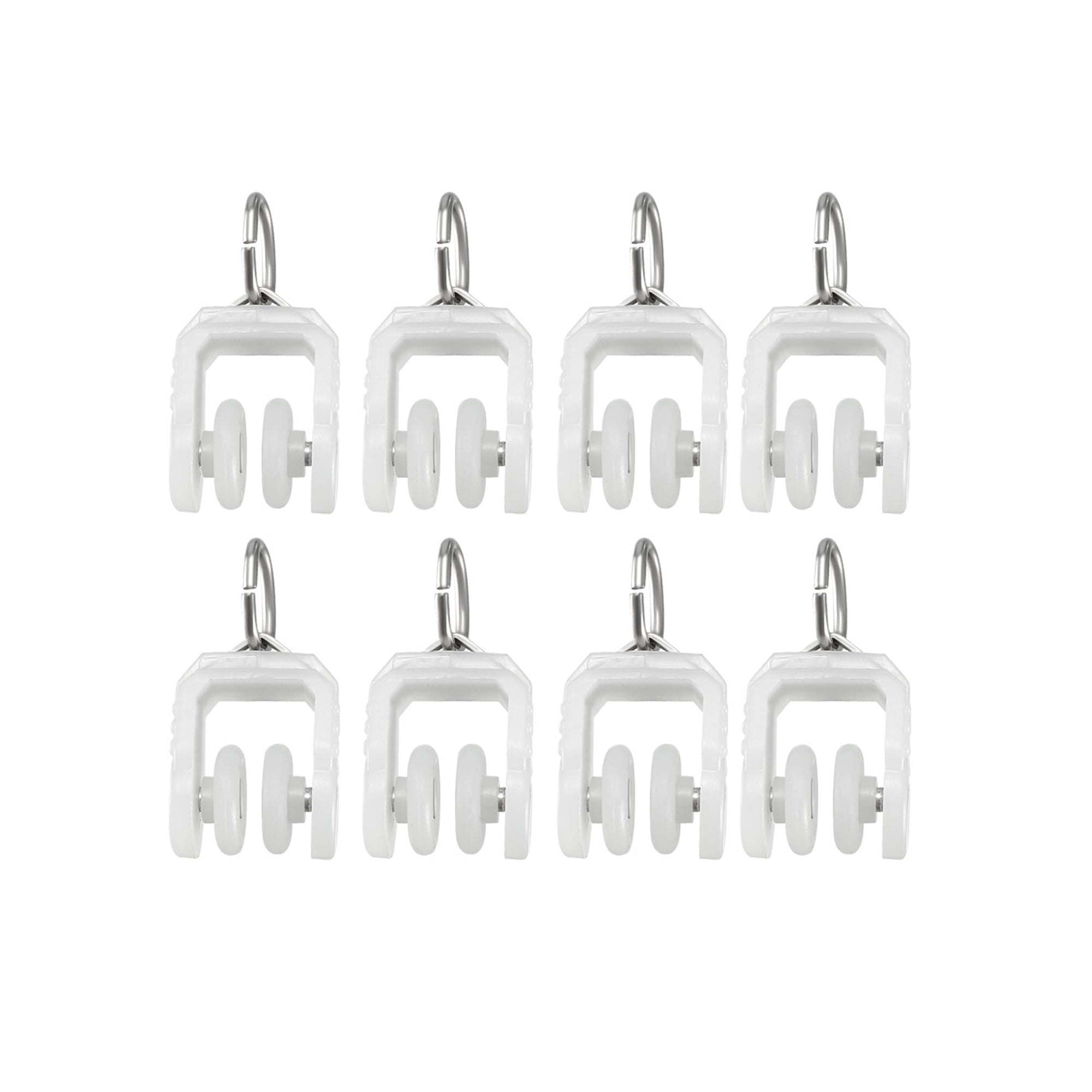 Curtain Track Rollers Stainless Steel Frame Wheeled Carrier 12mm 50 Pcs