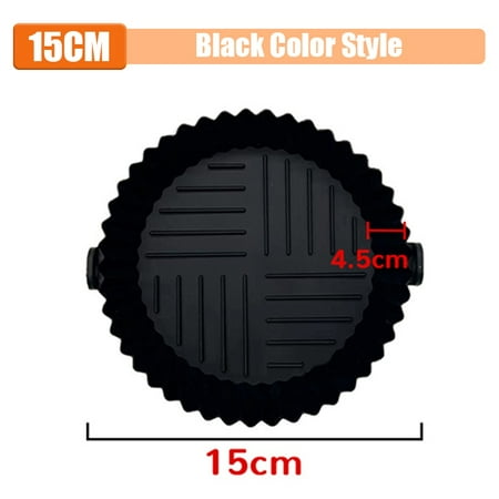 

15/17/18cm Air Fryers Oven Baking Tray Fried Pizza Chicn Bast Mat Airfryer Silicone Pot Round Replacemen Grill Pan for home