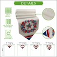 thumbnail image 5 of Patriotic American Flag Table Runner Linen Burlap Table Runner 70 Inches Long Blue Red Flowers Wreath Retro Beige Dresser Scarves for Kitchen Island Coffee Dining Room Party Wedding Decor 13"x70", 5 of 8