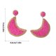 thumbnail image 4 of 1 par de pendientes Retro de verano en forma de luna, joyería colgante para novias, accesorio colgante para el hogar, fiesta en la playa al aire Ropa, zapatos y accesorios Miscelánea Rosa oscuro Qarigey AP011242-03, 4 of 6