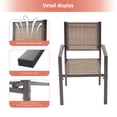 thumbnail image 3 of CHYVARY Outdoor Textilene Dining Chairs Set of 2, Waterproof Stackable Chairs, Suitable for Patio, Backyard and Garden, Taupe, 3 of 6