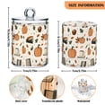 thumbnail image 5 of Yayeee 2 Pack Qtip Holder Bathroom Cotton Swab Canister with Lid Clear Dispenser Set, Beige Fall Leaves, 5 of 6