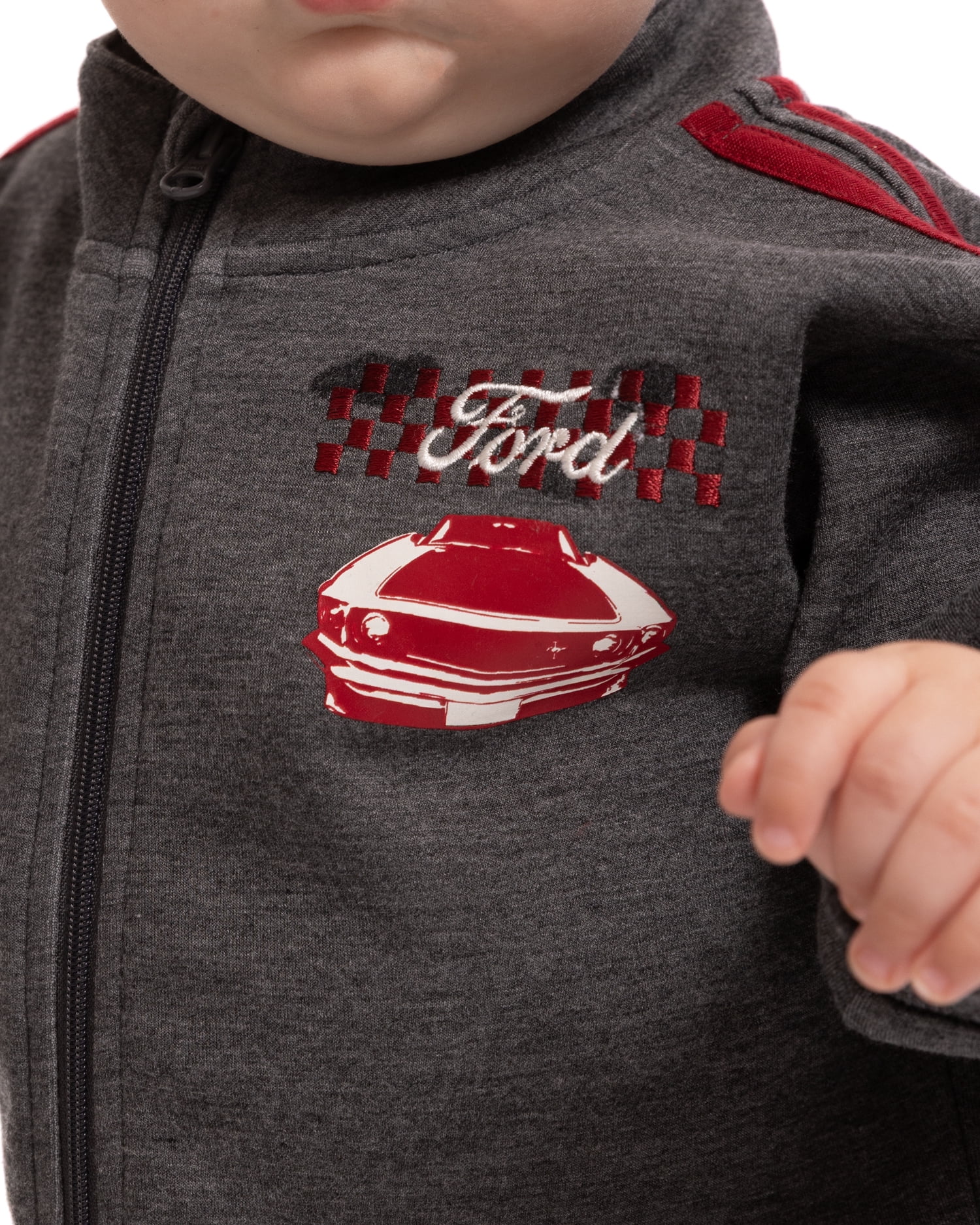 Ford Mustang Baby Boys Full Zip Tracksuit, 2-Piece, Sizes 0/3M-24M
