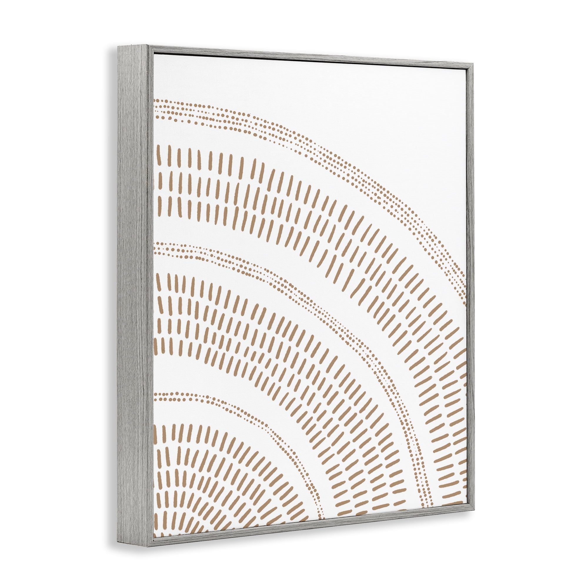 Stupell Industries Arched Boho Pattern Abstract Painting Gray Framed Art Print Wall Art, 11 x 14