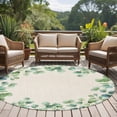 thumbnail image 4 of Round Rug 6Ft Washable Non-Slip, Sage Green Eucalyptus Circle Area Rugs for Living Room Bedroom, Spring Summer Leaves Rustic Burlap Indoor Floor Mats Carpet Runner for Home Decor Aesthetic, 4 of 8
