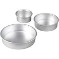 thumbnail image 1 of Aluminum Round Cake Pan Set, 3-Piece for Tiered Cakes, Durable, Even Heating, Rust-Resistant, Professional Bakeware, 4, 6, 8 in., Package May Vary, 1 of 5