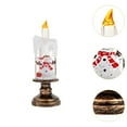 thumbnail image 6 of yotijay Christmas Snow Globe Candle LED Flameless Candle Glittering Christmas Decoration Snowman, 6 of 9