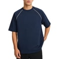 thumbnail image 2 of Bxsruta Men's Casual Raglan Short Sleeve Crew Neck Loose Fit Pullover Top Comfortable Sport Daily T Shirt, 2 of 6