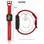 iTech Fusion 3 Unisex Adult Rectangular Smart Watch, Solid Red, Silicone Strap