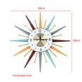 thumbnail image 2 of Modern Colorful Wall Clock Starburst Ball Clock Mid Century Festive Decor Gifts, 2 of 15