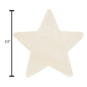 On The Surface Wooden Stars, 6-Pack Wood Star Shapes