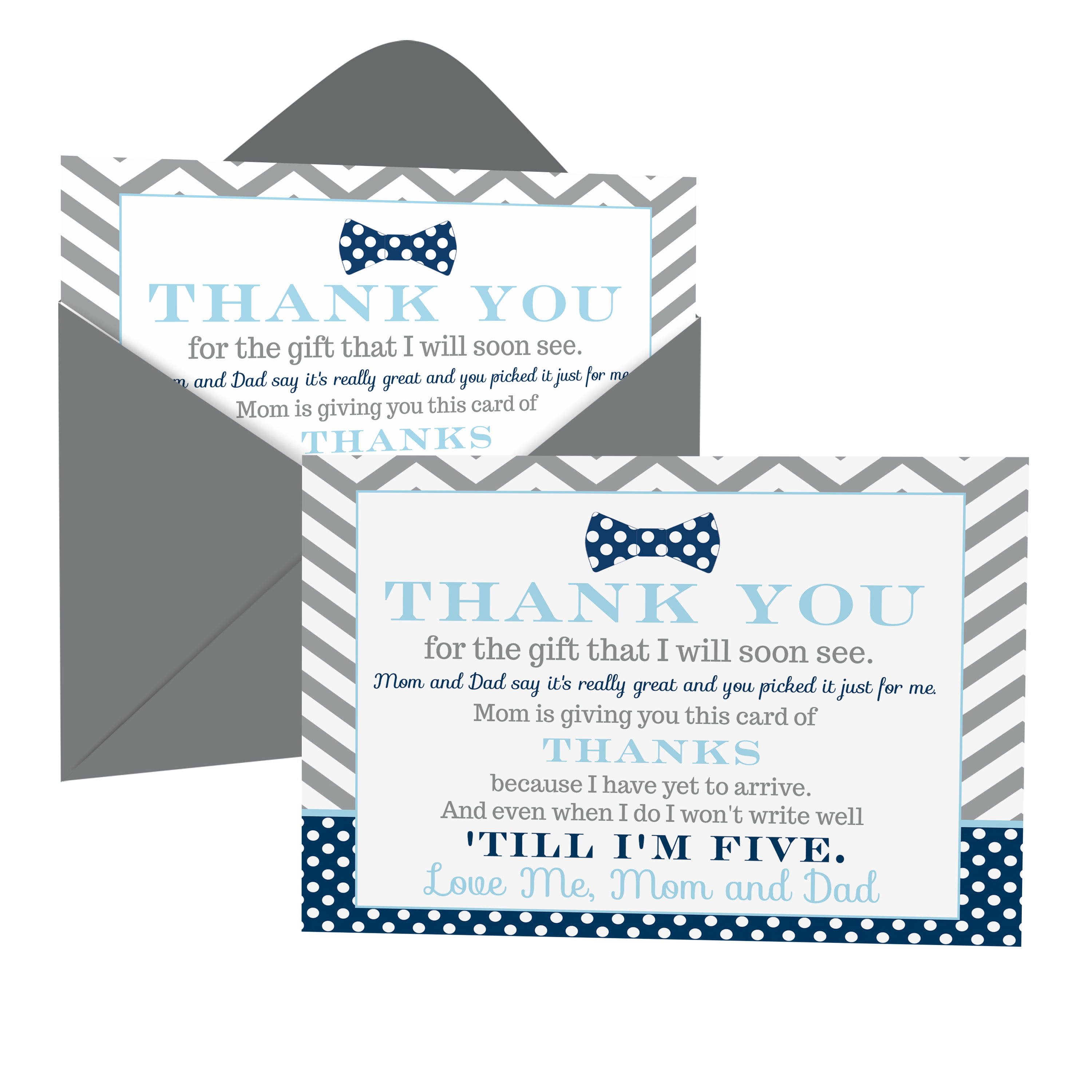 wedding party gifts boys girls baby shower envelopes 100 THANK YOU CARDS 