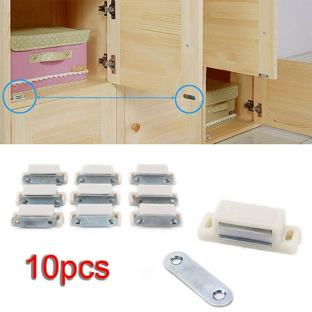 Lefu 10 Pcs Bouchon Magnétique pour Porte d'Armoire de Cuisine