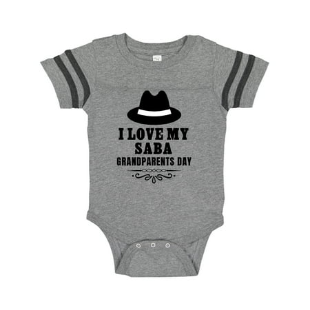 

Inktastic Grandparents Day I Love My Saba Gift Baby Boy or Baby Girl Bodysuit