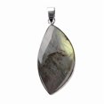 thumbnail image 4 of Natural Labradorite Teardrop Pendants with Platinum Plated Brass Findings 34~60x13~35x5~15mm Hole: 4x7mm DIY, 4 of 5