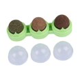 thumbnail image 3 of Juego de 3 bolas de hierba gatera Strade Fareast Limited juguete Interactivo Ligero para gatos Color verde, 3 of 8
