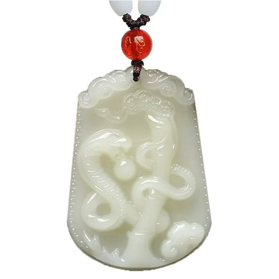 HIJONES Men Women's Chinese Zodiac Necklace 12 Animals Patron Saint Pendant Charm with Chain Snake