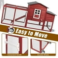 thumbnail image 3 of Gowoodhut Chicken Coop Solid Wood with Large Run Cage 2 Stories - Asphalt Roof, Nest Box, Pu Wheels, Expandable Solid Wood Cage, 3 of 7
