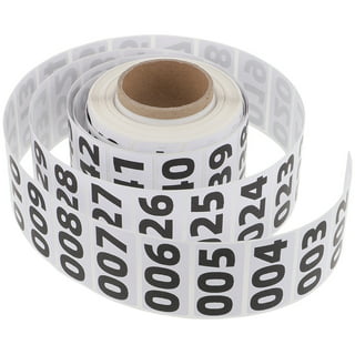0001-1000 Count Inventory Numbered Stickers Roll, Self-Adhesive Consecutive  Number Labels Tag for Storage Organizing, Moving Box Labeling, Business  Supplies (White, 1.6x0.8 in) 