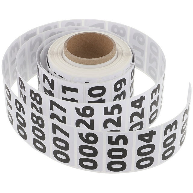MIANGASTORE 1 Roll Numbered Stickers Consecutive Numbers Decal Labels for Labeling Inventory and Storage