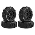 thumbnail image 3 of BELOVING 4 Pcs Roues de Buggy RC Tout-Terrain 2.8x1 Pouces Remplacement Pneus de Sable RC pour Accessoires de Pièces de Rechange 1/14 Professionnel Robuste Noir, 3 of 10