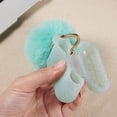 thumbnail image 5 of Kaleidio Case For Apple AirPods Pro [Thick Silicone] Fluffy Fur Ball Key Chain [Strap] Accessory Cover [Glittery Mint Green], 5 of 6