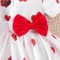thumbnail image 7 of JAJAHO Infant Romper Baby Girl Clothes Valentine's Day Outfits Heart Print Short Sleeve Bodysuit With Headband Socks 3 Piece Set Cute One-Pieces, 7 of 7