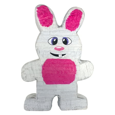 Bunny Party Pinata White & Pink 14.5in x 22.5in