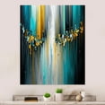 thumbnail image 2 of Designart Abstract Geometric Black And Green IV Canvas Wall Art, 2 of 5