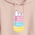 thumbnail image 3 of Peanuts - Snoopy Stacked Macarons Cropped Graphic Hoodie, 3 of 6